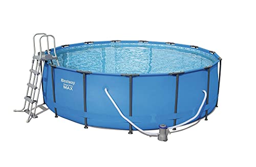 Bestway Steel Pro Max | Round Frame Swimming Pool with Filter Pump, Above Ground Frame Pools, Grey, 10β