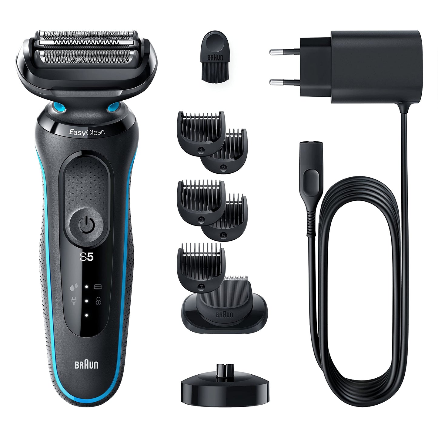Braun Series 5 Electric Shaver Replacement Head, Easily Attach Your New Shaver Head, Compatible With All New Generation Series 5/6 Electric Shavers, 53B, Black