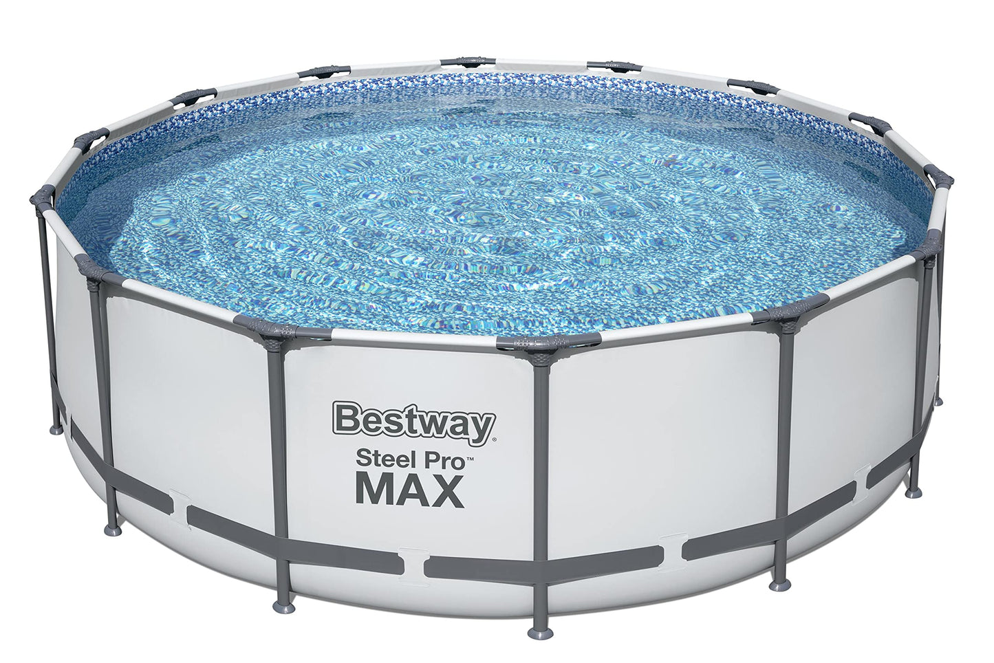 Bestway Steel Pro Max | Round Frame Swimming Pool with Filter Pump, Above Ground Frame Pools, Grey, 10β