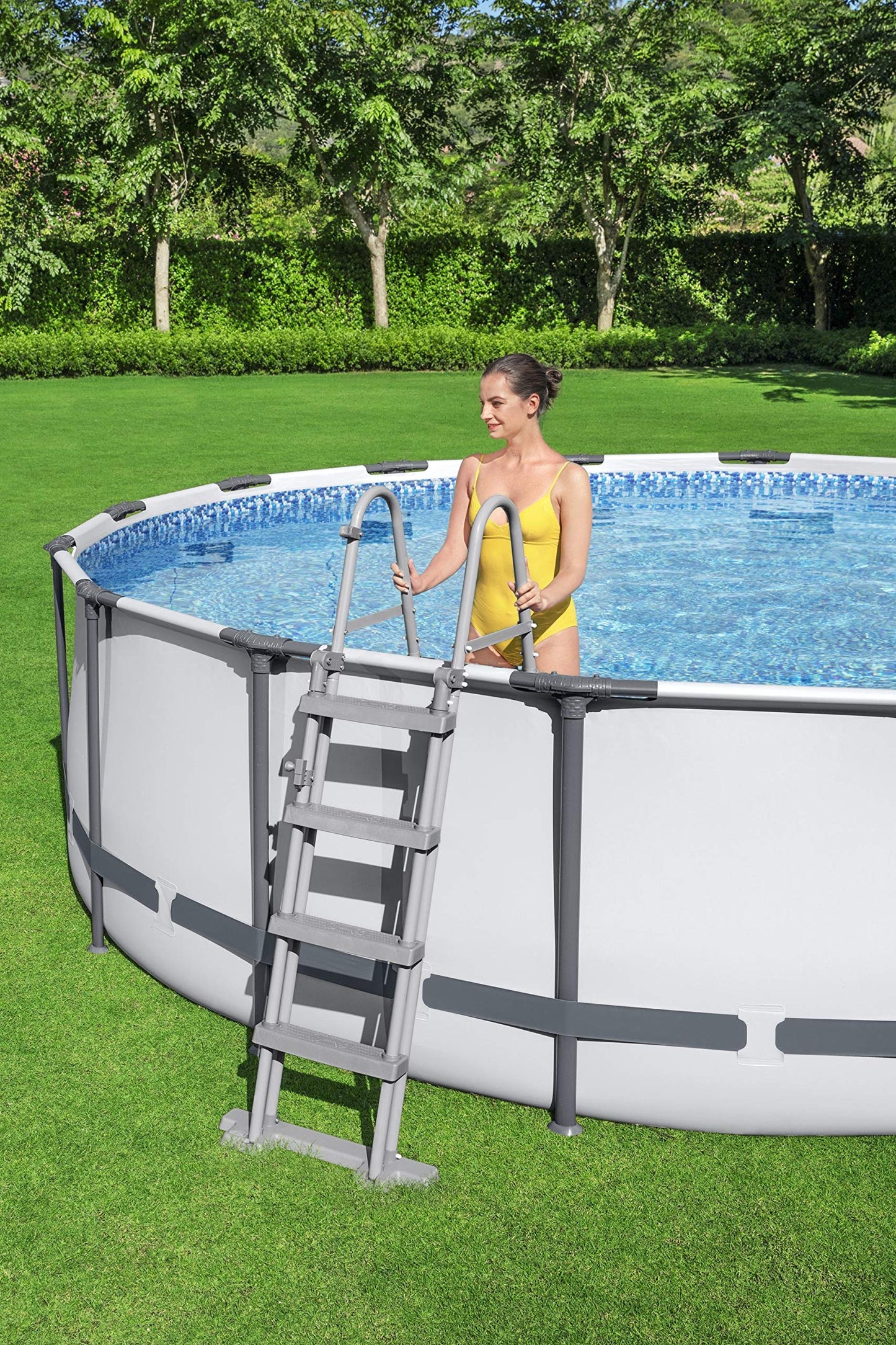 Bestway Steel Pro Max | Round Frame Swimming Pool with Filter Pump, Above Ground Frame Pools, Grey, 10β