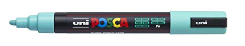 POSCA PC-1M Water Based Permanent Marker Paint Pens. Extra Fine Tip for Art & Crafts. Multi Surface Use On Wood Metal Paper Canvas Cardboard Glass Fabric Ceramic Rock Stone Pebble Porcelain. Set of 8