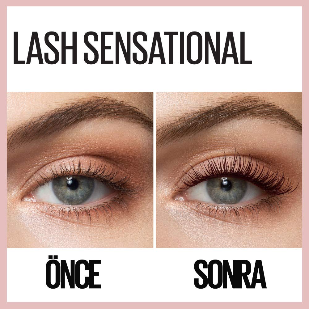 Maybelline New York, Volume Mascara, Lash Sensational, Colour: Very Black, 9.5 mL