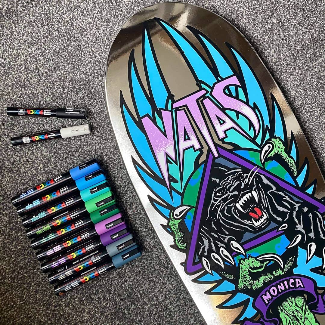 POSCA PC-1M Water Based Permanent Marker Paint Pens. Extra Fine Tip for Art & Crafts. Multi Surface Use On Wood Metal Paper Canvas Cardboard Glass Fabric Ceramic Rock Stone Pebble Porcelain. Set of 8