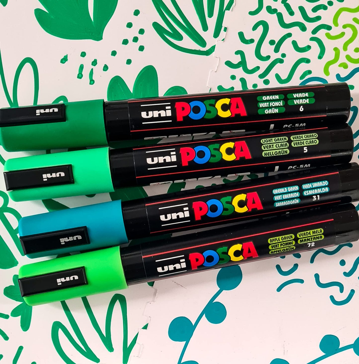 POSCA PC-1M Water Based Permanent Marker Paint Pens. Extra Fine Tip for Art & Crafts. Multi Surface Use On Wood Metal Paper Canvas Cardboard Glass Fabric Ceramic Rock Stone Pebble Porcelain. Set of 8